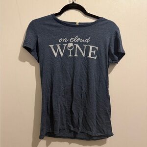 🩵’On Cloud Wine' Graphic Tee - Blue